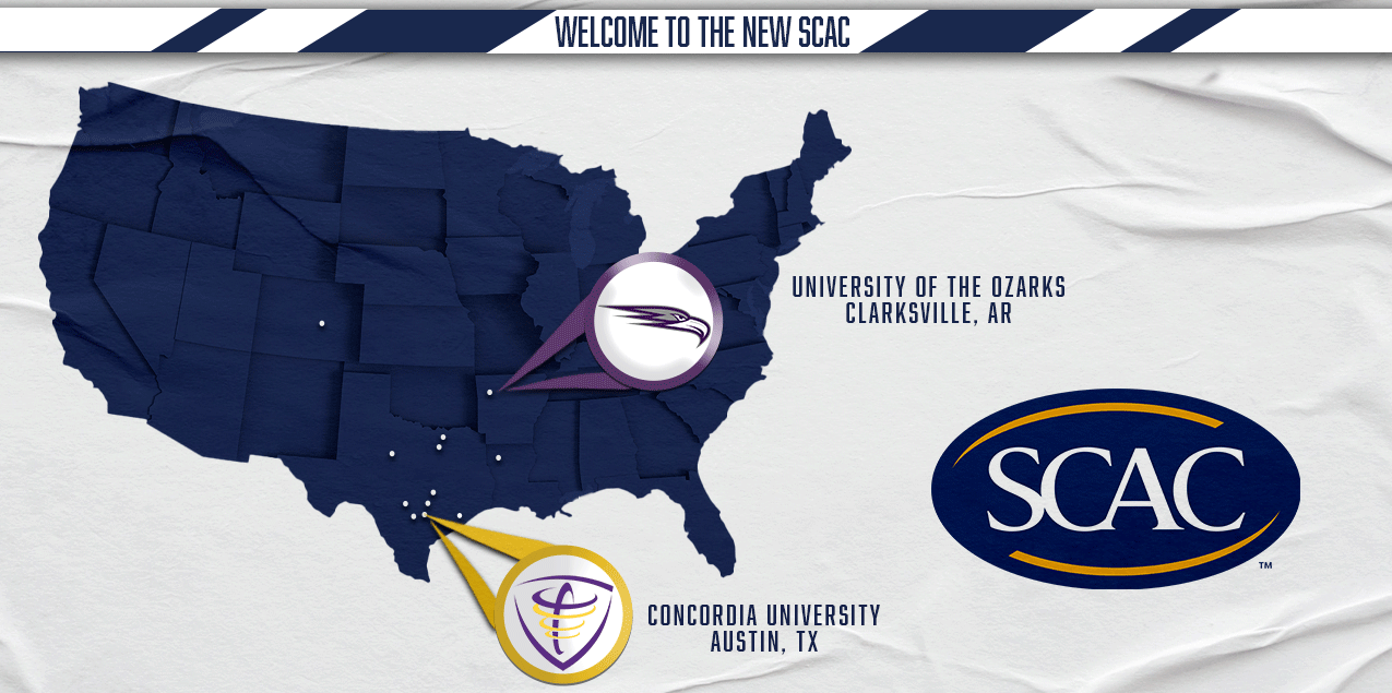 Concordia University Texas and University of the Ozarks Set to Join SCAC