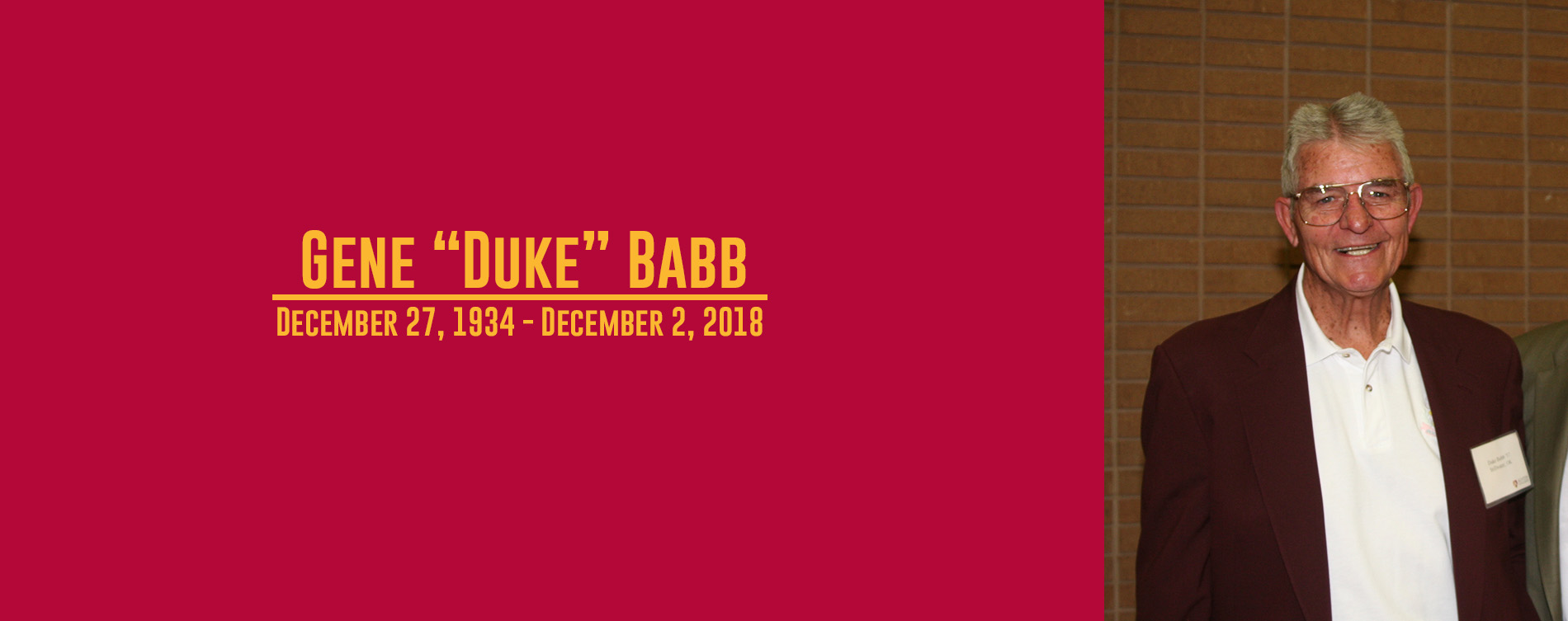 Austin College Mourns the Passing of Gene "Duke" Babb