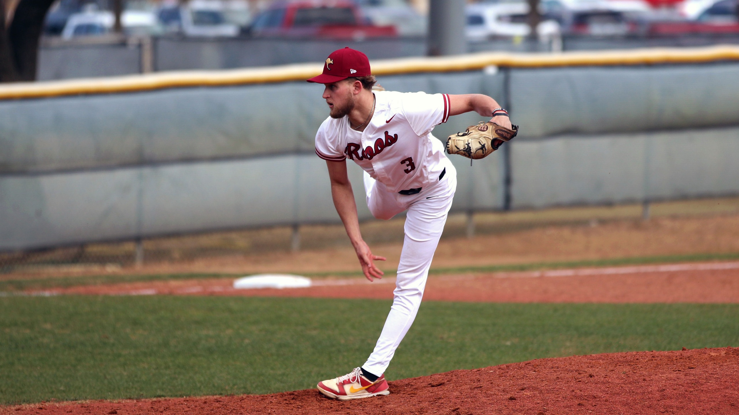 ac baseball tyler ramage in action