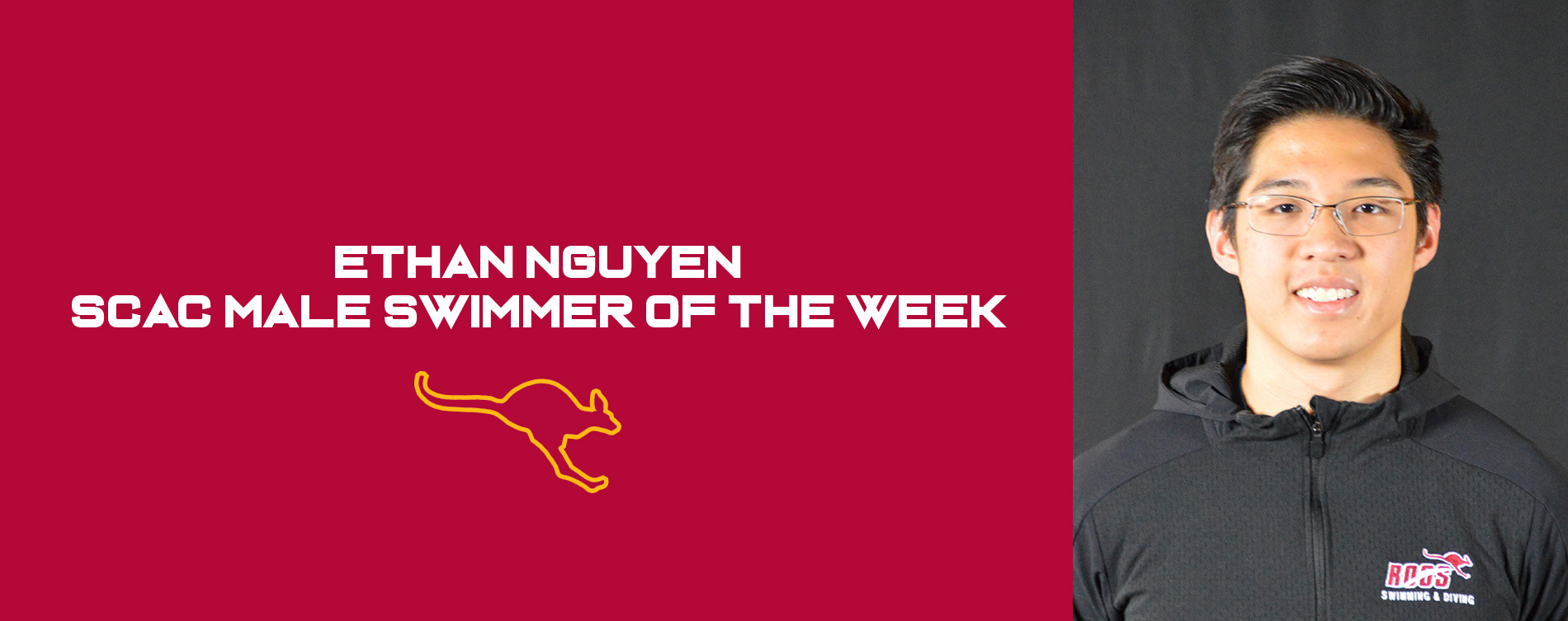 Nguyen Named SCAC Swimmer of the Week