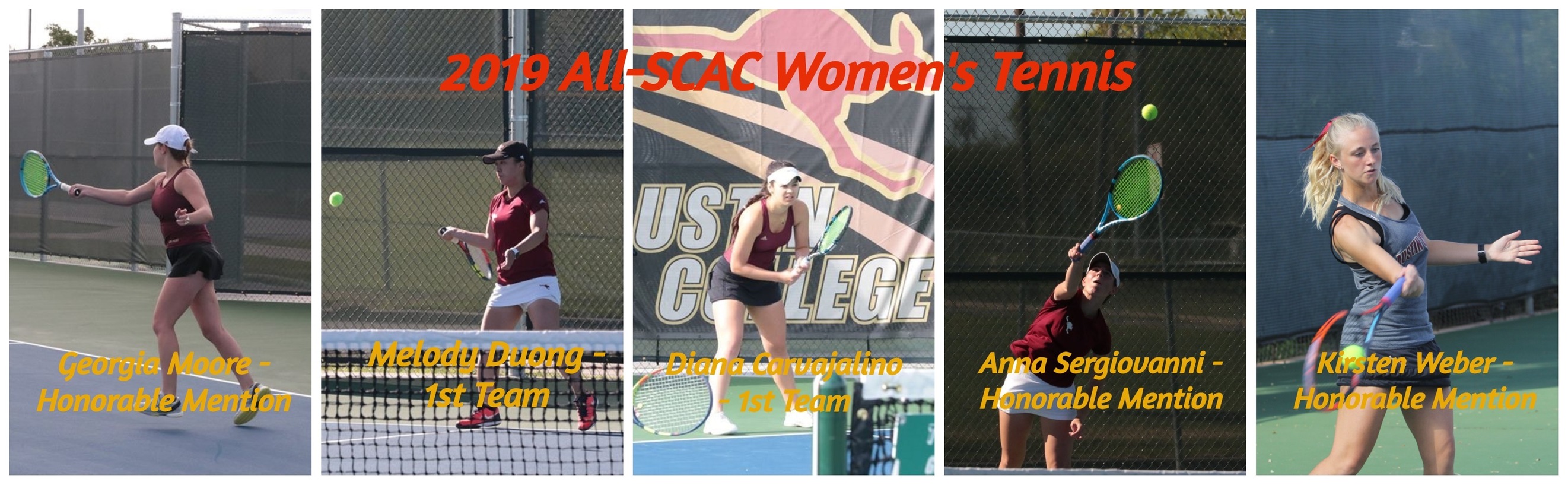 Five 'Roos Earn All-SCAC Honors for Women's Tennis