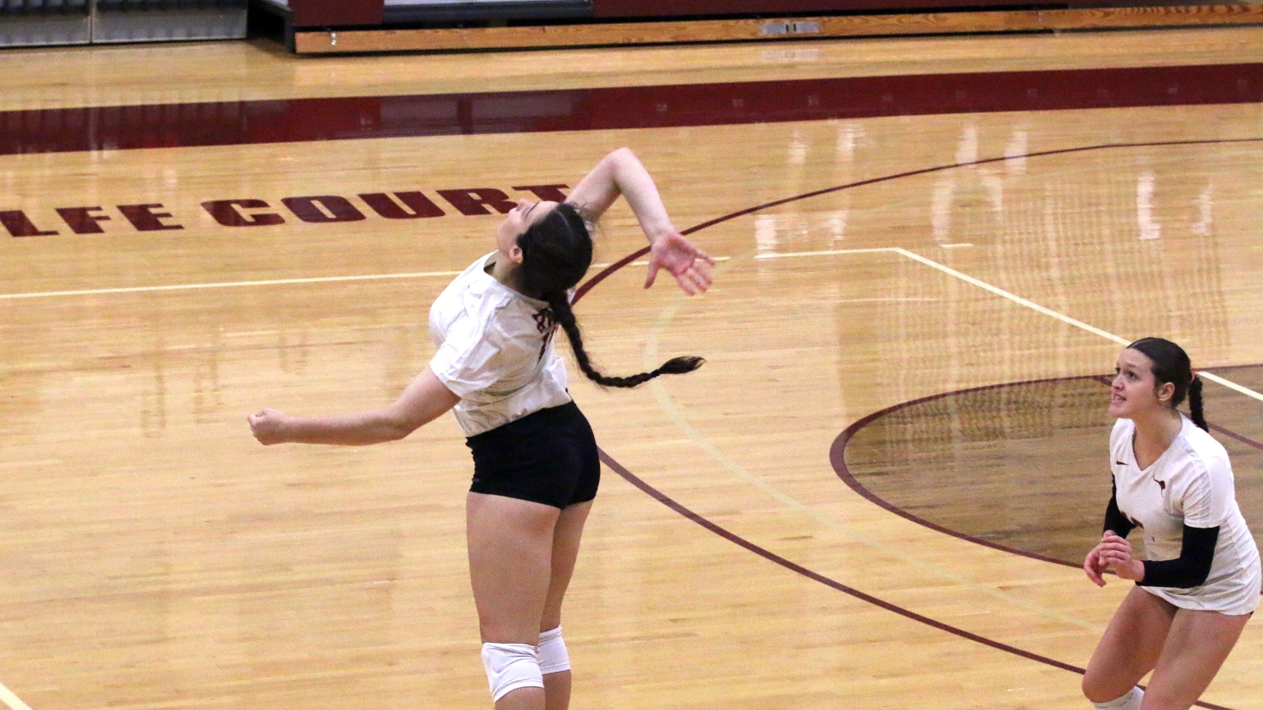 ac volleyball tj folse and tatum torres in action